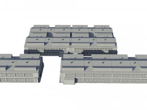 industrial buildings model pack 3D Model