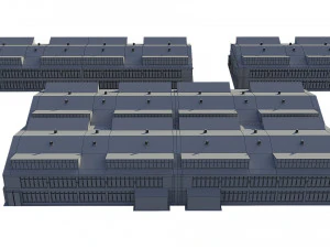 industrial buildings model pack 3D Model