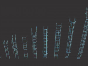 ladders metal model pack Modèle 3D