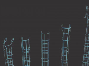 ladders metal model pack Modèle 3D
