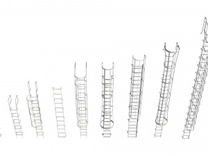 ladders metal model pack Modèle 3D