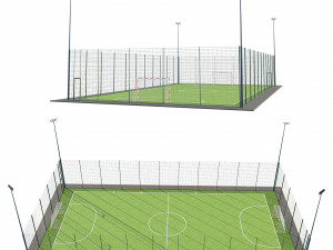 soccer football field 3D Model