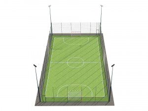 soccer football field 3D-Modell