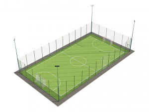 soccer football field 3D-Modell
