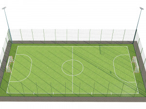 soccer football field 3D-Modell