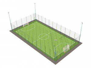 soccer football field 3D-Modell