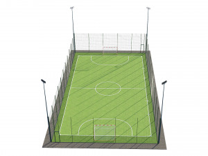 soccer football field 3D-Modell