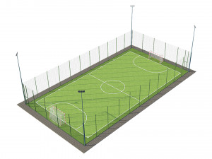 soccer football field 3D-Modell