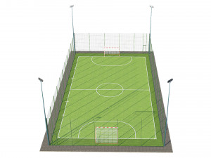 soccer football field 3D-Modell
