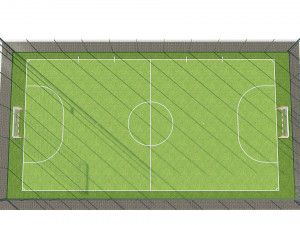 soccer football field 3D-Modell