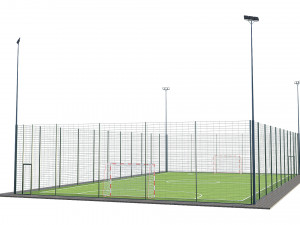 soccer football field 3D-Modell