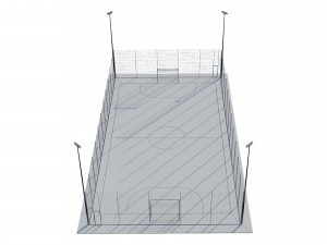 soccer football field 3D-Modell