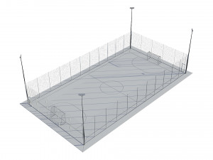 soccer football field 3D-Modell