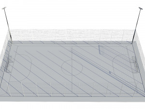 soccer football field 3D-Modell
