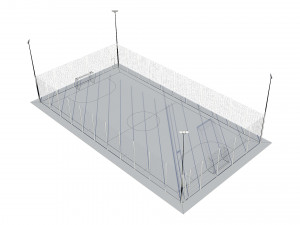 soccer football field 3D-Modell