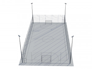 soccer football field 3D-Modell