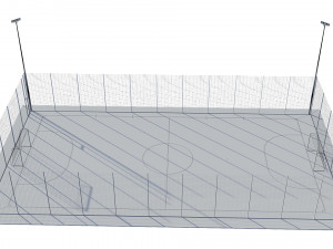 soccer football field 3D-Modell