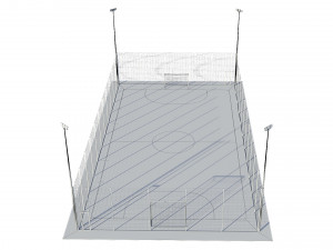 soccer football field 3D-Modell