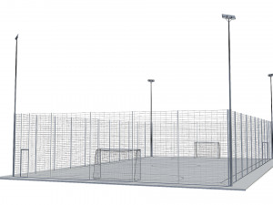 soccer football field 3D-Modell