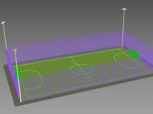 soccer football field 3D-Modell