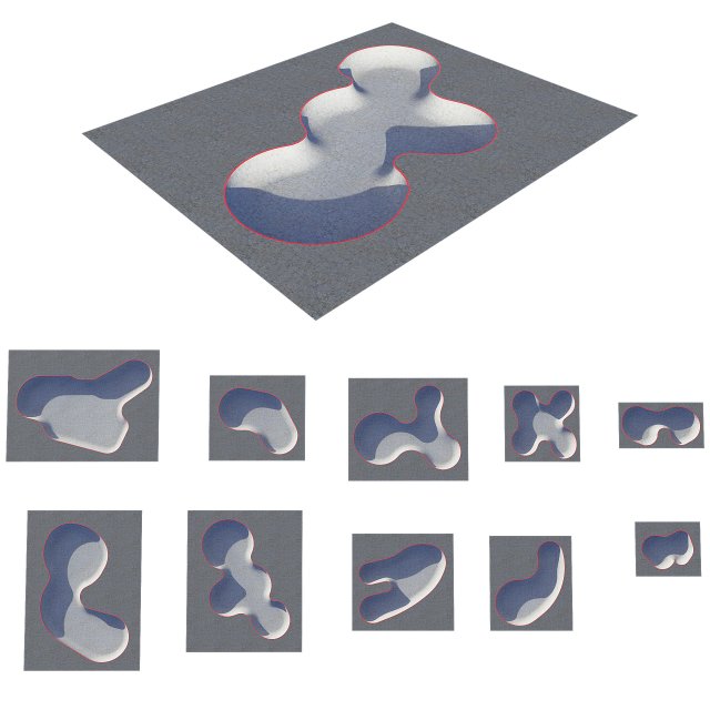 skate park concrete bowls pack Model 3D .c4d .max .obj .3ds .fbx .stl .blend