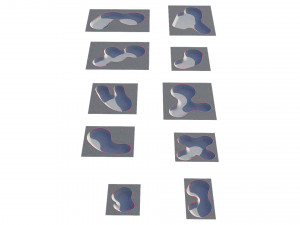 skate park concrete bowls pack Model 3D