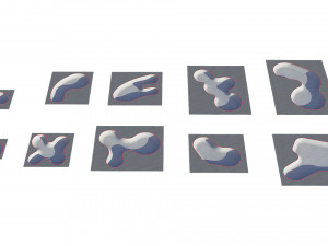 skate park concrete bowls pack Model 3D