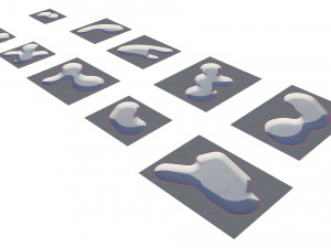 skate park concrete bowls pack Model 3D