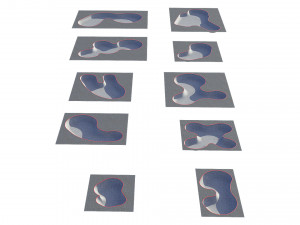 skate park concrete bowls pack Model 3D