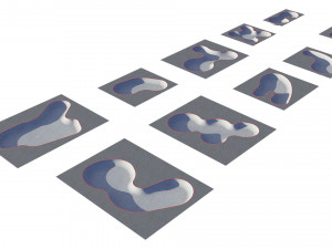 skate park concrete bowls pack Model 3D