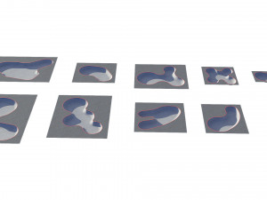 skate park concrete bowls pack Model 3D