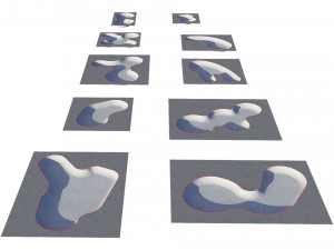 skate park concrete bowls pack Model 3D
