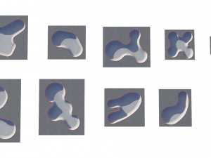 skate park concrete bowls pack Model 3D