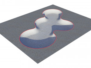 skate park concrete bowls pack Model 3D