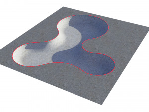 skate park concrete bowls pack Model 3D