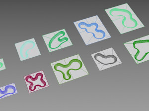 skate park concrete bowls pack Model 3D