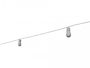 luzes de corda l&acirc;mpadas edison Modelo 3D