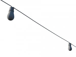 luzes de corda l&acirc;mpadas edison Modelo 3D