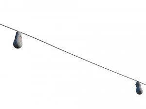 luzes de corda l&acirc;mpadas edison Modelo 3D