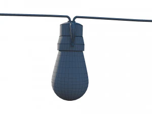 luzes de corda l&acirc;mpadas edison Modelo 3D