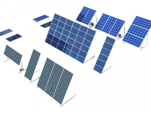 solar panels pack 3D Model
