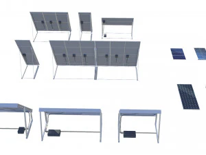 solar panels pack 3D Model