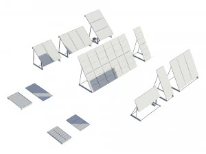 solar panels pack 3D Model