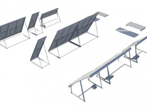 solar panels pack 3D Model