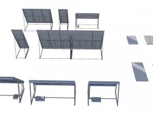 solar panels pack 3D Model
