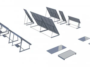solar panels pack 3D Model
