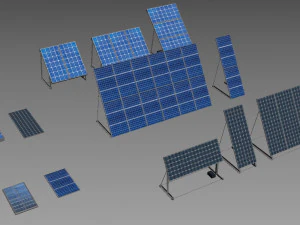 solar panels pack 3D Model
