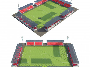 soccer football field 3D Model