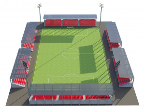 soccer football field Modelo 3D