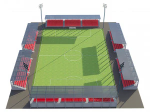 soccer football field 3D Model